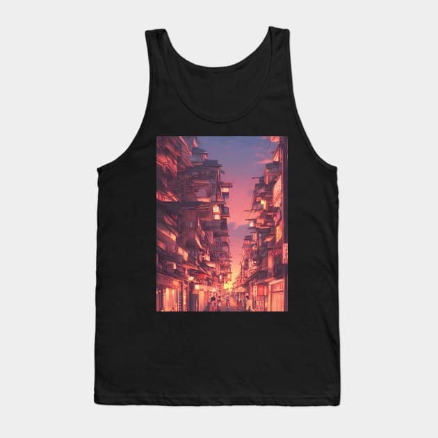 Olden Days in the Japanese Streets Cultural Moments Tank Top by DaysuCollege